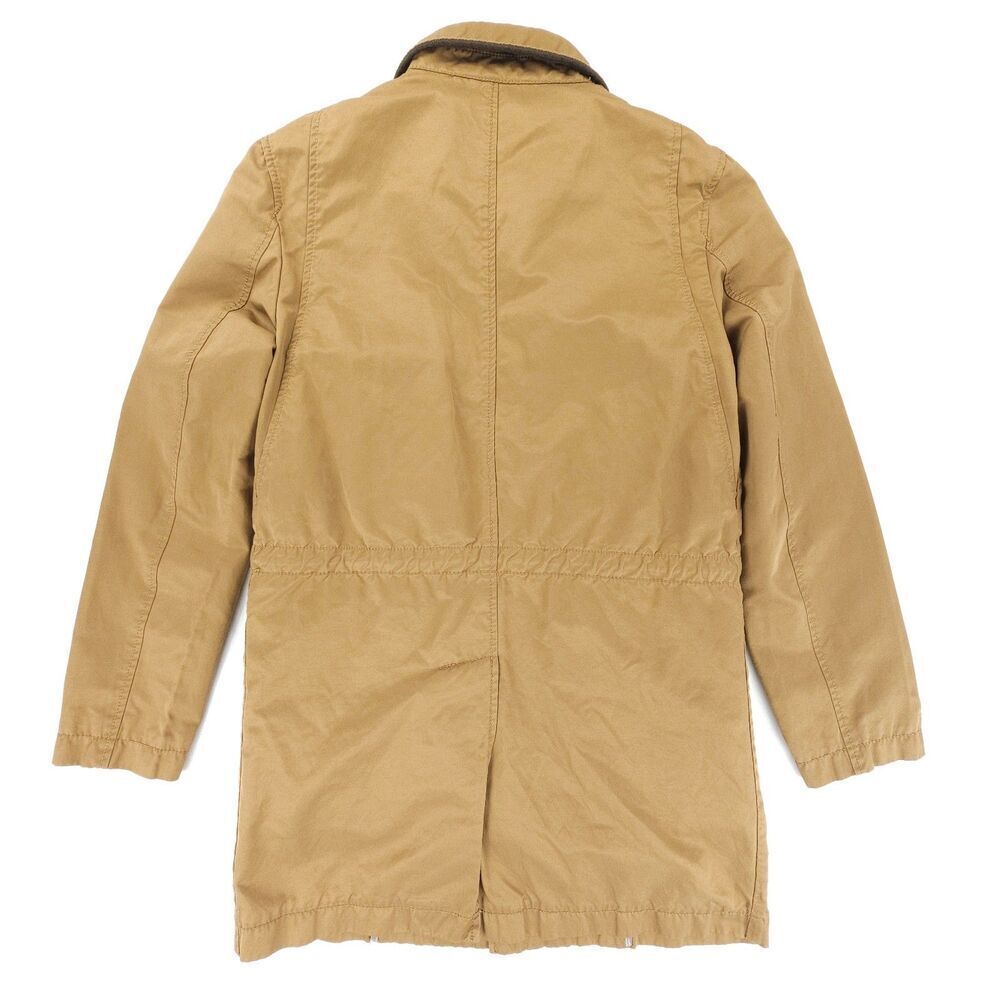 ZARA Man Chore Coat Military Jacket Short Trench Old Money Tailored Khaki - Picture 6 of 11